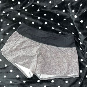 GRAY SPEED UP LULULEMON SHORTS